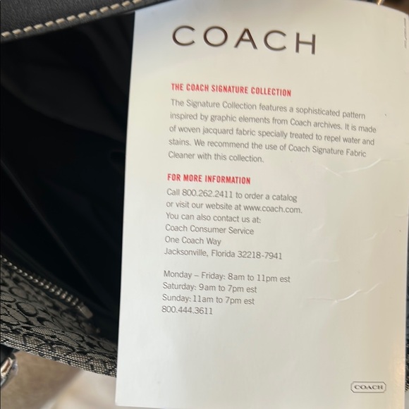 Coach Black and Gray Jacquard Tote - Picture 3 of 7